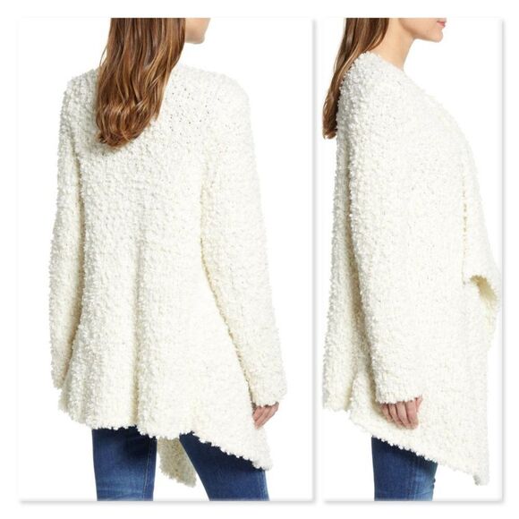 1.State Drape Front Poodle Cardigan sz XL in Ivory - Picture 2 of 11